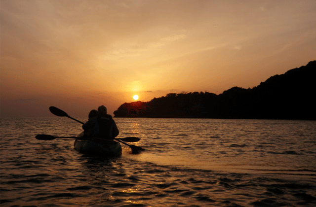 沖縄 比謝川マングローブ サンセットカヤックツアー