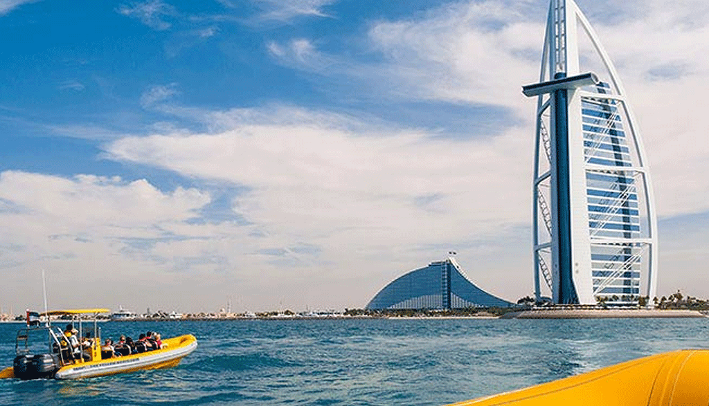Dubai: Atlantis Yellow Boats Speedboat Tour