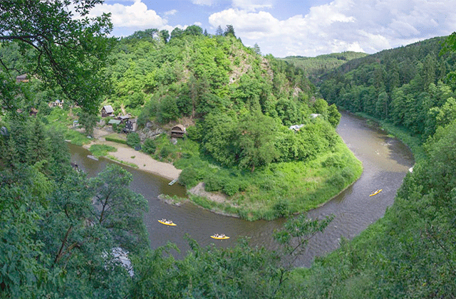프라하 사자바 강을 따라 카누 투어