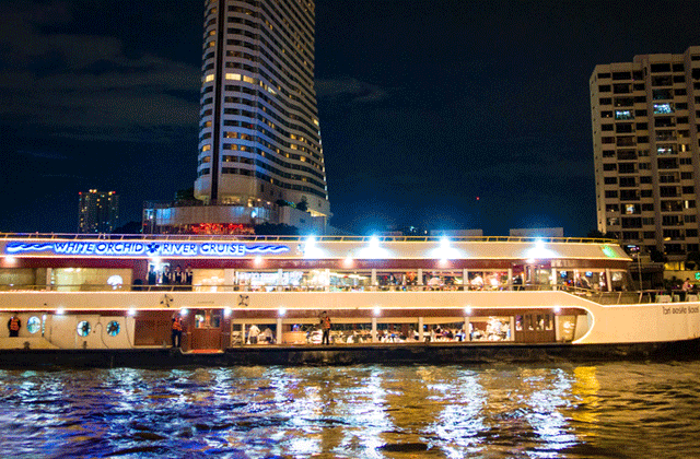 방콕 화이트 오키드 선셋/디너 크루즈 (맥주 무제한)