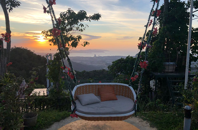 코타키나발루 코콜힐 코타 스윙과 로맨틱 선셋 투어