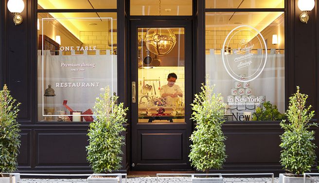 In New York One-Table Restaurant in Apgujeong, Seoul