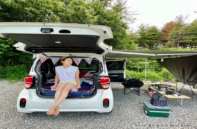 (용인 픽업) 미니칸 레이 캠핑카렌트 차박 패키지 (감성캠핑용품 풀세트)