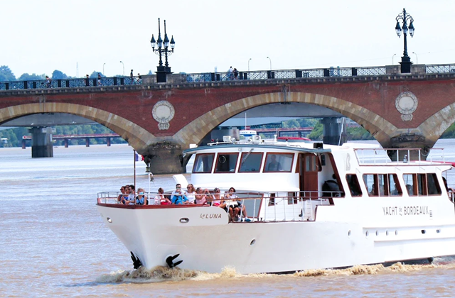 ボルドー：ガロンヌ川ガイド付きクルーズ（ドリンク＆カヌレ付き）