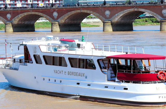 ボルドー：ガロンヌ川ガイド付きクルーズ（ドリンク＆カヌレ付き）