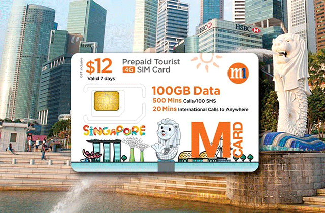 싱가포르 15일 LTE 100GB SIM (창이공항 픽업)