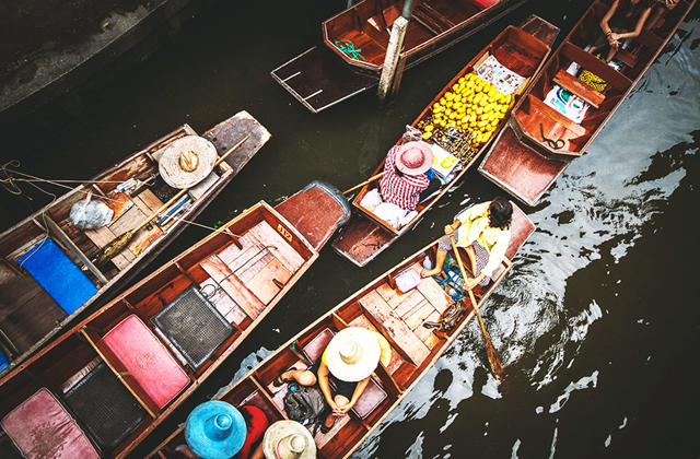 방콕 담넌사두억 & 아유타야 단독 택시 투어