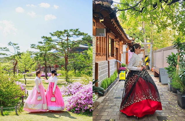 서울 종로 '삼삼오오' 경복궁점 한복 대여