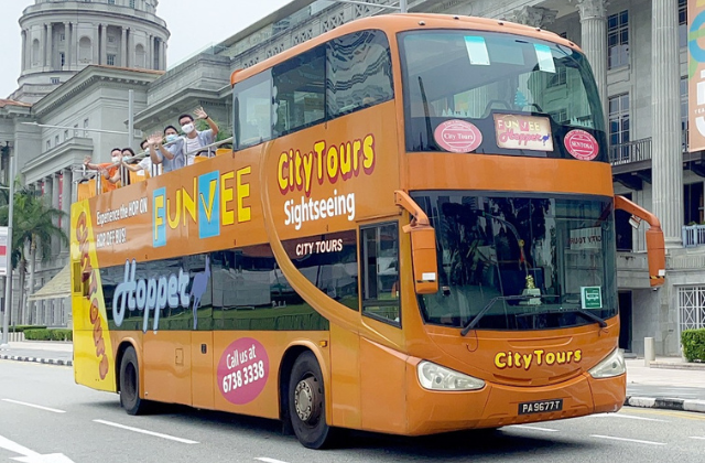 싱가포르 펀비 오픈탑 시티투어 버스 (2시간 탑승권)