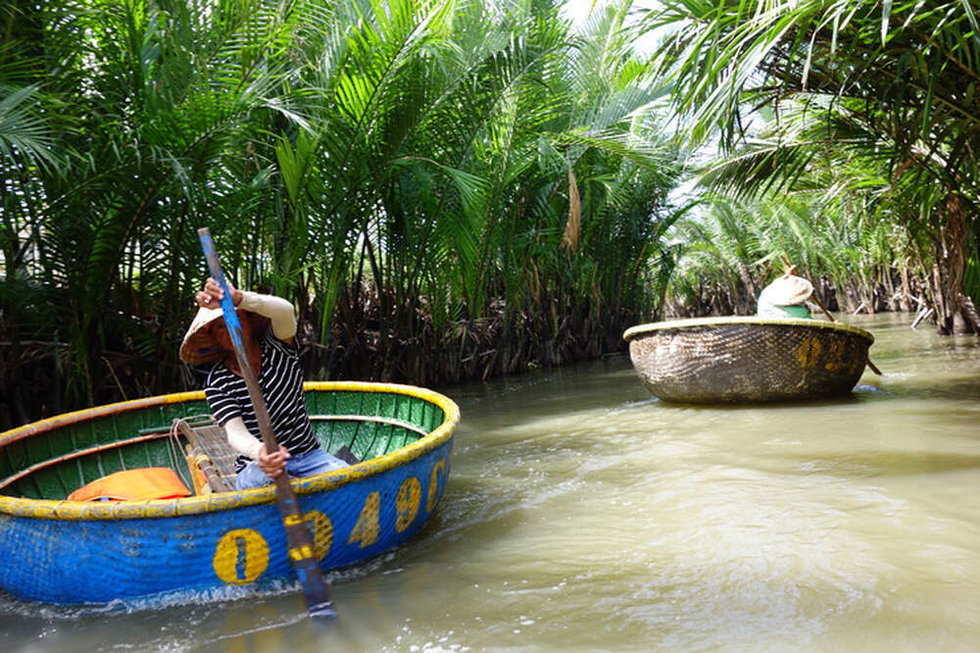 호이안 코코넛 마을 바구니배 체험 + 왕복 차량