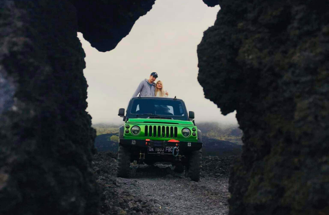 Bali: Mount Batur Sunrise & Waterfall Jeep Tour