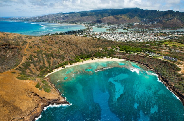 하와이 오아후 섬 레인보우 헬기 투어 (문 개폐 가능)