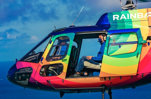 하와이 오아후 섬 레인보우 헬기 투어 (문 개폐 가능)