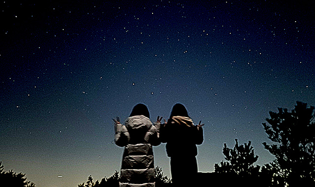별이 빛나는 밤, 제주 야간 별빛 오름 트래킹