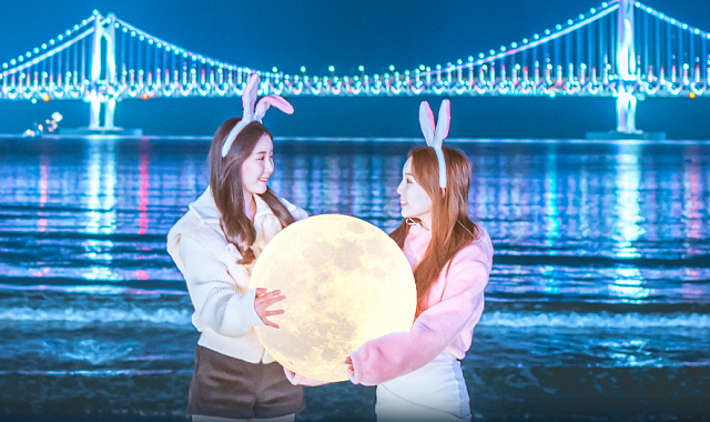 부산 광안리 야간 스냅 촬영 (밝히는 사람들)