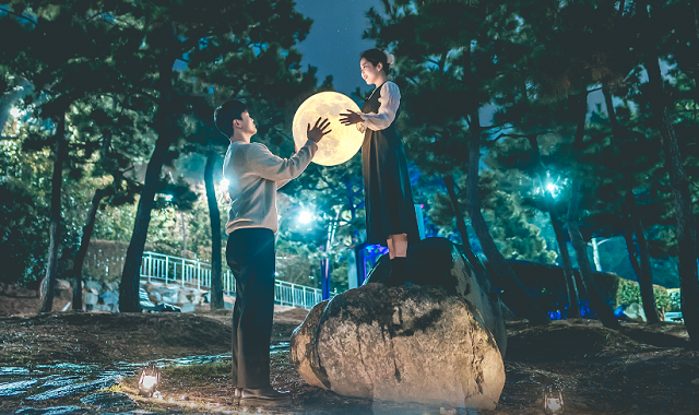 부산 해운대 야간 스냅 촬영 (밝히는 사람들)