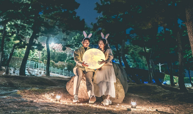 부산 해운대 야간 스냅 촬영 (밝히는 사람들)