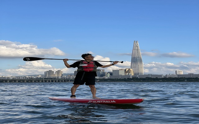 서울 한강 뚝섬유원지 쥬티클럽 선셋 패들보드 체험