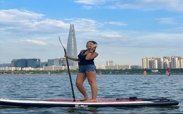 서울 한강 뚝섬유원지 쥬티클럽 선셋 패들보드 체험