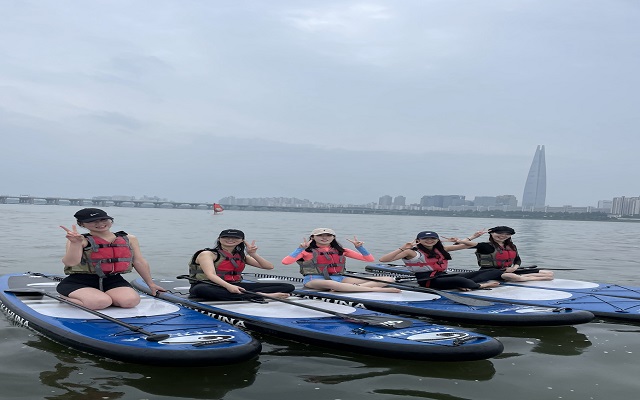 서울 한강 뚝섬유원지 쥬티클럽 선셋 패들보드 체험
