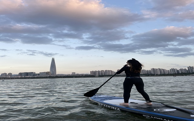 서울 한강 뚝섬유원지 쥬티클럽 패들보드 체험