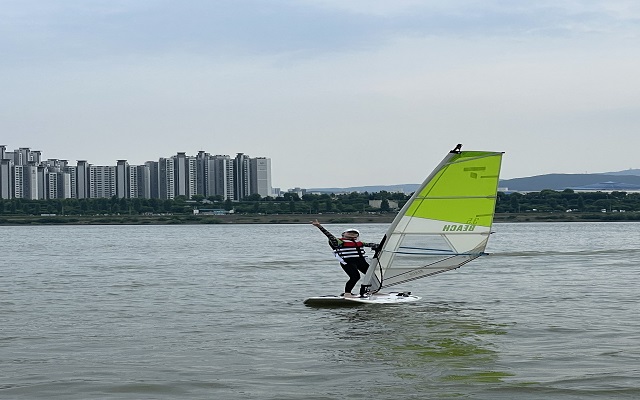 서울 한강 뚝섬유원지 쥬티클럽 윈드서핑 체험