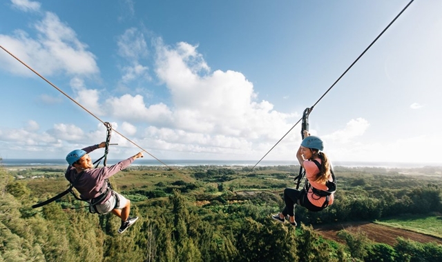 하와이 오아후 노스쇼어 클라임 웍스 짚라인 체험