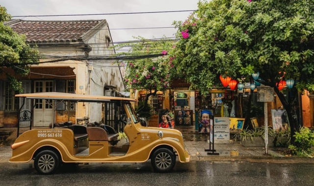 다낭 출발: 호이안 럭셔리 전동카 & 바구니배 투어