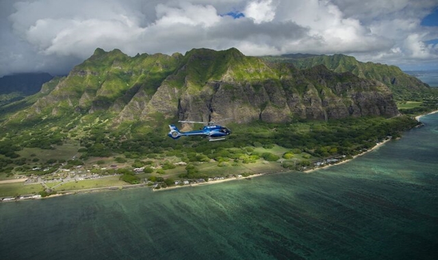 하와이 오아후 블루 하와이안 헬리콥터 투어