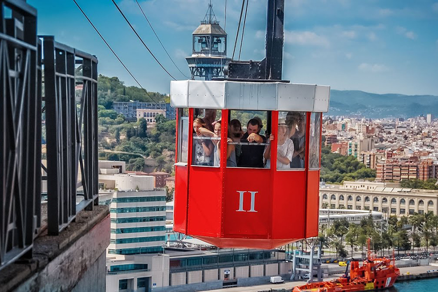 Barcelona Port Cable Car Round-Trip Ticket (Starting from Barceloneta Beach)