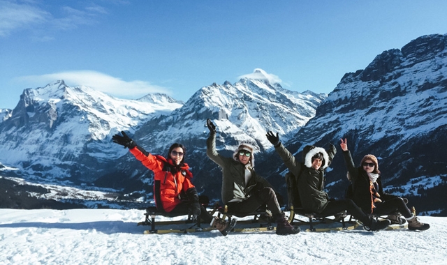 Switzerland: Daytime Sledding in the Swiss Alps