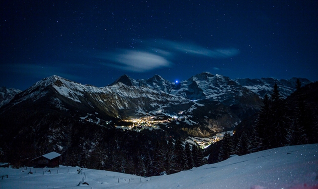 Switzerland: Night Sledding in the Swiss Alps