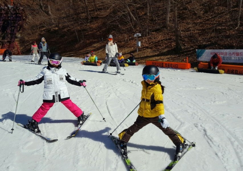강원 홍천 비발디파크 '더스키스쿨' 스키/보드 의류 & 장비 렌탈 & 2시간 강습권 & 리프트 패키지