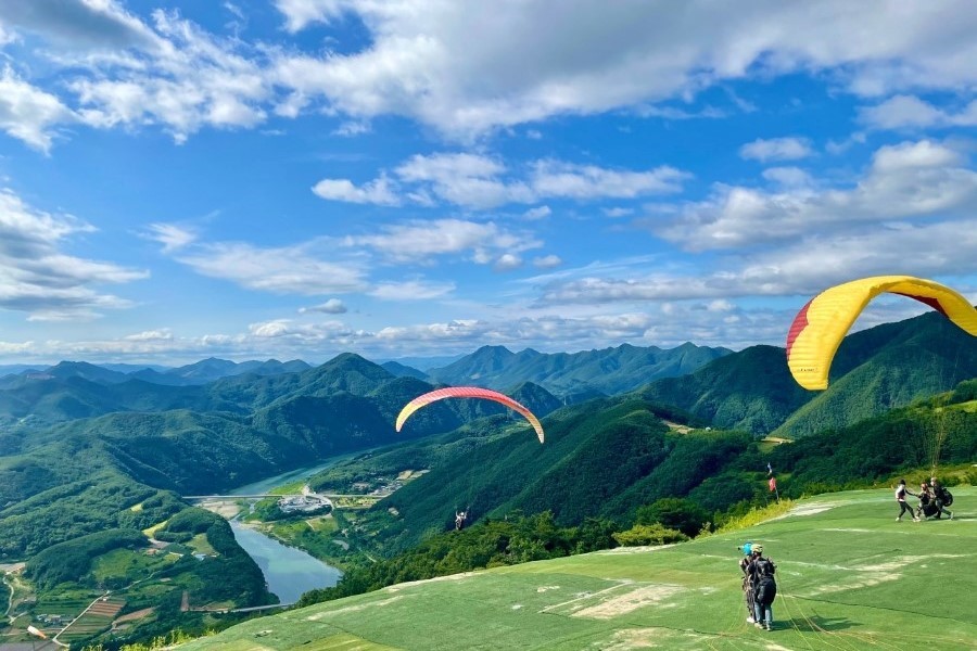 충북 단양 카페산 패러글라이딩 체험