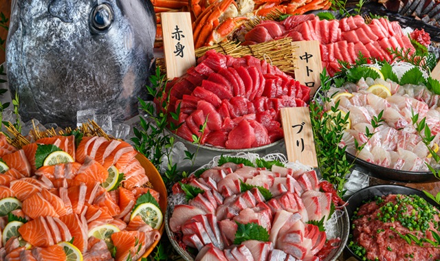 도쿄 해산물 뷔페 이로하 (참치 해체쇼 관람 가능)