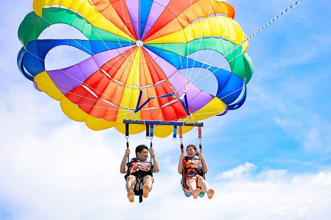 Naha Departure: Okinawa Kerama Islands Chibishi Parasailing Tour