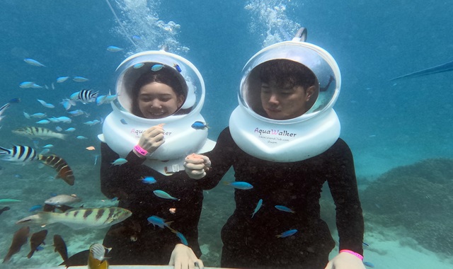 [괌 비키니 아일랜드 클럽] 아쿠아워커 + 바나나 보트 & 스노클링 투어