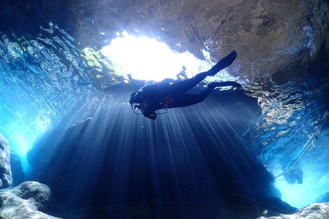 Saipan Grotto Cave Experience Scuba Diving Tour & Open Water Certification Course