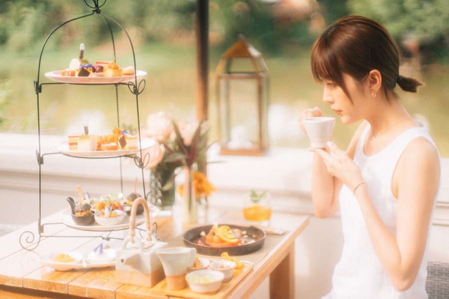 치앙마이 나 니란드 리조트 타임 리버프론트 퀴진 앤 바 애프터눈 티