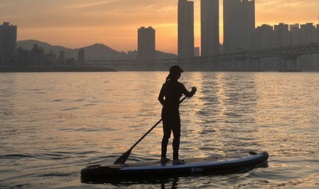 부산 광안리 서프마린 선라이즈 패들보드 강습 & 렌탈
