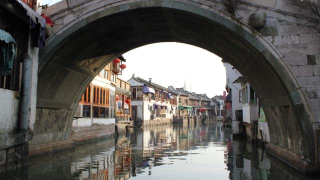 상하이 주가각 수향마을 + 마시청 서커스 일일투어