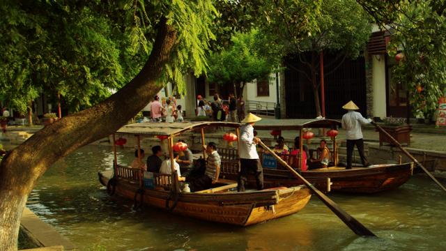 상하이 주가각 수향마을 + 마시청 서커스 일일투어