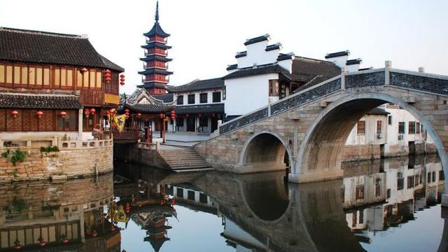 상하이 주가각 수향마을 + 마시청 서커스 일일투어