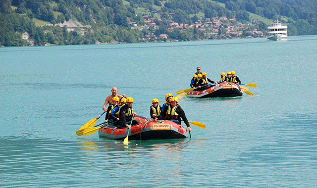 인터라켄 브리엔츠 호수 패밀리 래프팅 체험