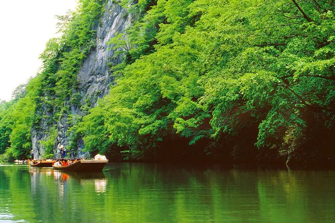 Geibikei Gorge Boat Ride Round-Trip Ticket in Iwate
