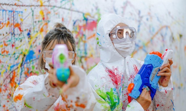 서울 성수 페인트래빗 액션페인팅 체험