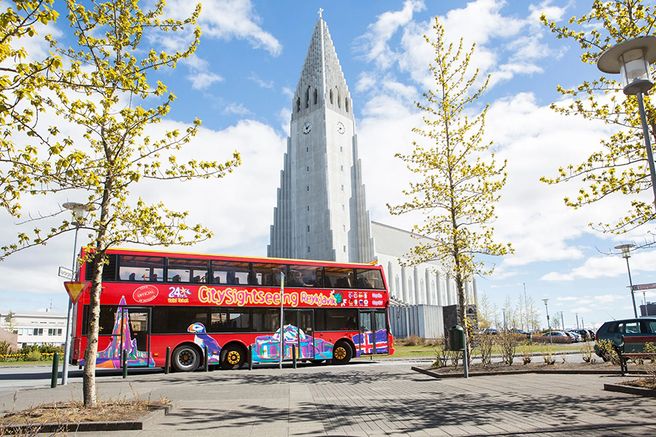 Reykjavik City Sightseeing City Tour Bus (24/48 Hours)