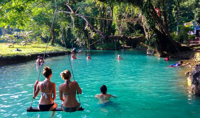 방비엥 액티비티 투어 (카약킹, 동굴튜빙, 짚라인, 블루라군 선택 가능)
