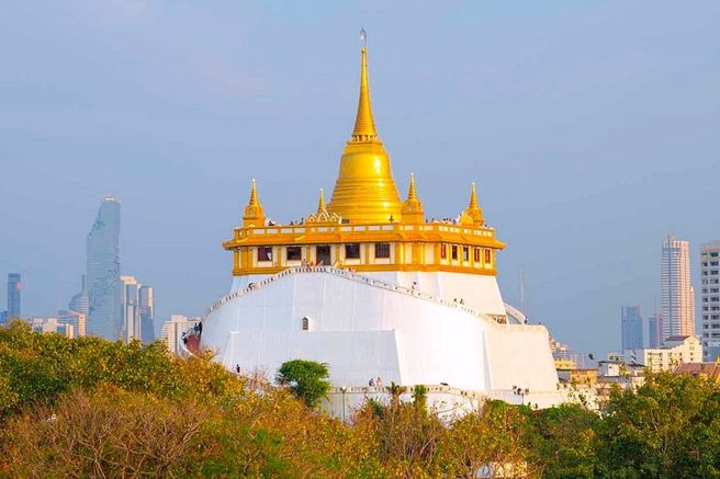 방콕 왓사켓 & 카오산 로드 나이트 반일 툭툭 투어