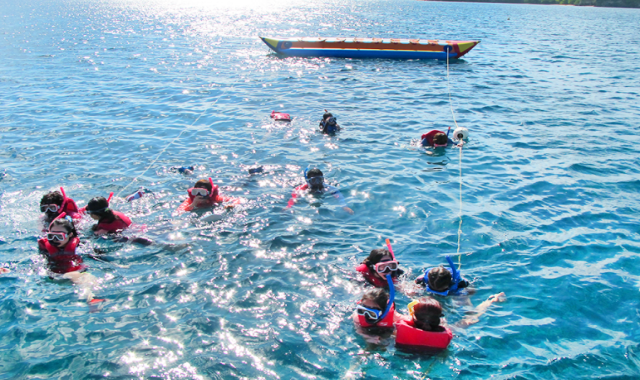 괌 데이투어 돌핀크루즈 (스노클링, 참치회, 음료 제공)